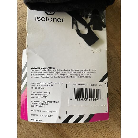 Isotoner SmartTouch Gloves Women’s One Size Fuchsia Black/ Pink  New - Picture 3 of 5